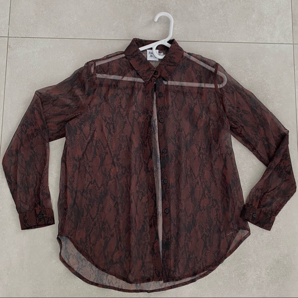 PRINCESS POLLY SNAKESKIN BLOUSE